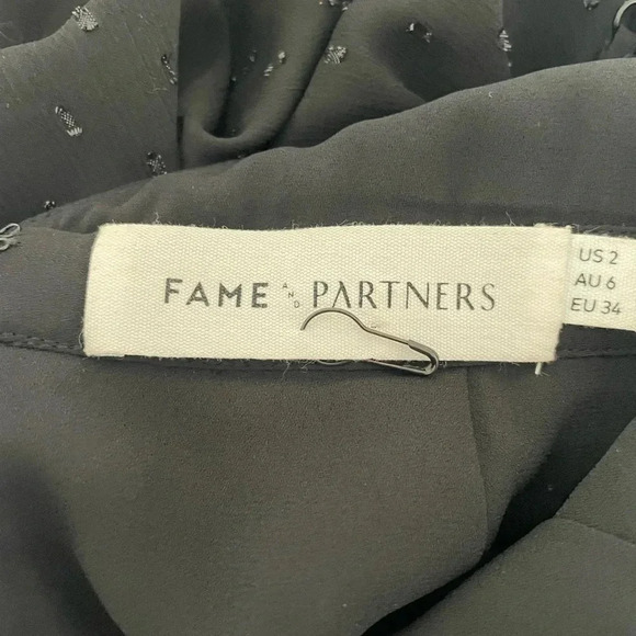 Fame and partners black metallic tiered maxi dress - Picture 3 of 7